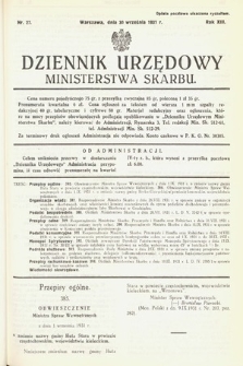 Dziennik Urzędowy Ministerstwa Skarbu. 1931, nr 27