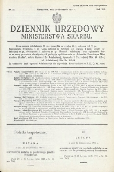 Dziennik Urzędowy Ministerstwa Skarbu. 1931, nr 33