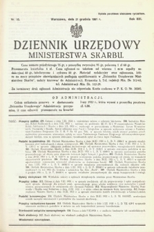 Dziennik Urzędowy Ministerstwa Skarbu. 1931, nr 35