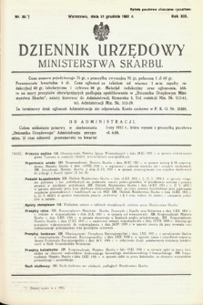 Dziennik Urzędowy Ministerstwa Skarbu. 1931, nr 36