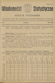 Wiadomości Statystyczne Miasta Poznania. 1946, nr 8