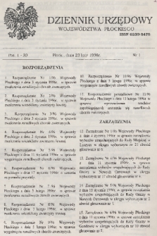 Dziennik Urzędowy Województwa Płockiego. 1996, nr 1