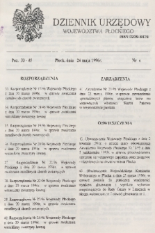 Dziennik Urzędowy Województwa Płockiego. 1996, nr 4