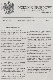 Dziennik Urzędowy Województwa Płockiego. 1996, nr 10