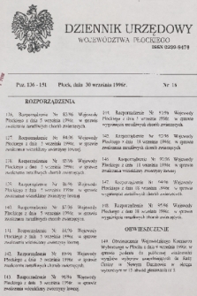 Dziennik Urzędowy Województwa Płockiego. 1996, nr 16