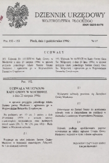 Dziennik Urzędowy Województwa Płockiego. 1996, nr 17