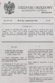 Dziennik Urzędowy Województwa Płockiego. 1996, nr 18