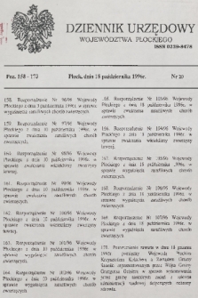 Dziennik Urzędowy Województwa Płockiego. 1996, nr 20