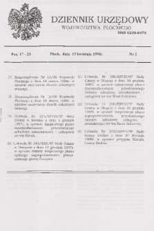 Dziennik Urzędowy Województwa Płockiego. 1998, nr 2