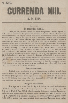 Currenda. 1858, kurenda 13