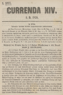 Currenda. 1858, kurenda 14