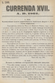 Currenda. 1861, kurenda 17