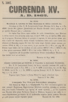 Currenda. 1862, kurenda 15