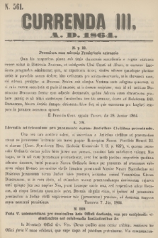 Currenda. 1864, kurenda 3