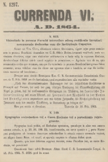 Currenda. 1864, kurenda 6