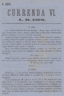 Currenda. 1870, kurenda 6