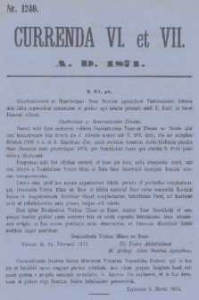 Currenda. 1871, kurenda 6, 7