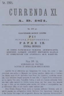 Currenda. 1871, kurenda 11