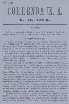 Currenda. 1874, kurenda 9, 10