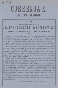 Currenda. 1875, kurenda 10