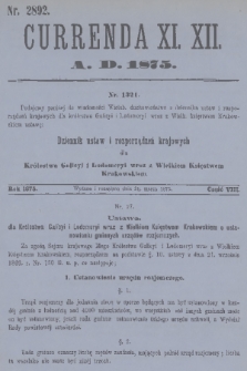 Currenda. 1875, kurenda 11, 12