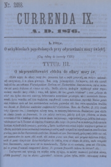 Currenda. 1876, kurenda 9