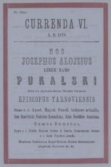 Currenda. 1878, kurenda 6