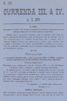 Currenda. 1879, kurenda 3, 4