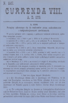 Currenda. 1879, kurenda 8