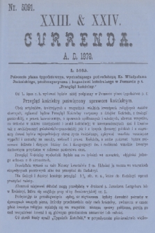 Currenda. 1879, kurenda 23, 24