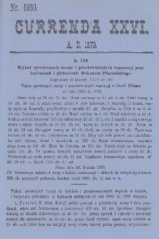 Currenda. 1879, kurenda 26