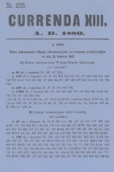 Currenda. 1880, kurenda 13