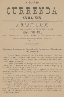 Currenda. 1889, kurenda 18, 19