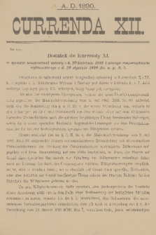 Currenda. 1890, kurenda 12