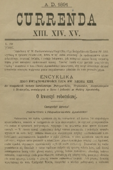 Currenda. 1891, kurenda 13, 14, 15