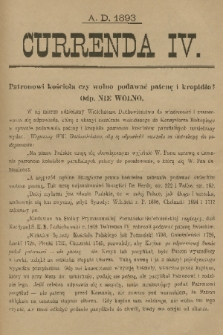 Currenda. 1893, kurenda 4