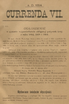 Currenda. 1894, kurenda 7