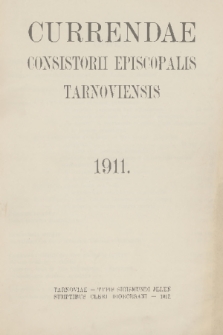 Currenda. 1911, Index