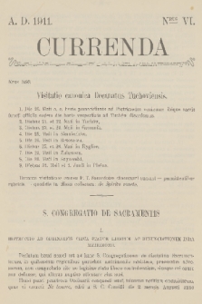 Currenda. 1911, kurenda 6