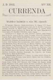 Currenda. 1912, kurenda 12