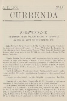 Currenda. 1909, kurenda 9