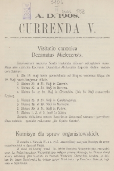 Currenda. 1908, kurenda 5