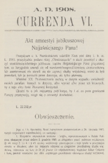 Currenda. 1908, kurenda 6