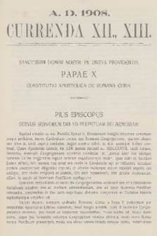 Currenda. 1908, kurenda 12, 13