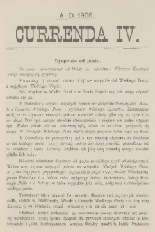 Currenda. 1906, kurenda 4