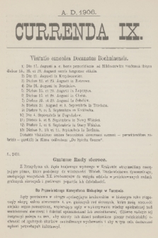 Currenda. 1906, kurenda 9