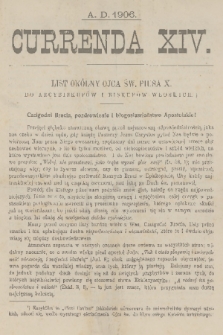 Currenda. 1906, kurenda 14