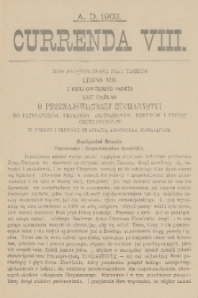 Currenda. 1903, kurenda 8