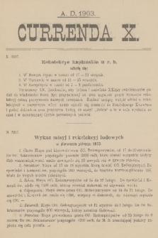 Currenda. 1903, kurenda 10