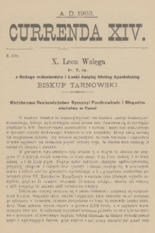 Currenda. 1903, kurenda 14